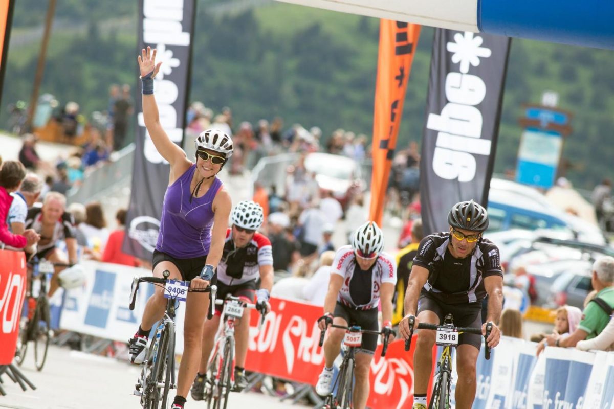 Arrivée de la Marmotte Granfondo