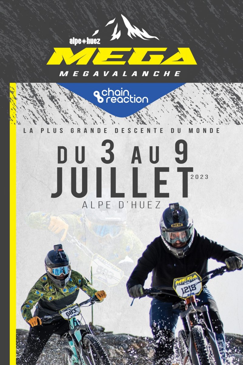 Affiche Megavalanche Alpe d'Huez 2023