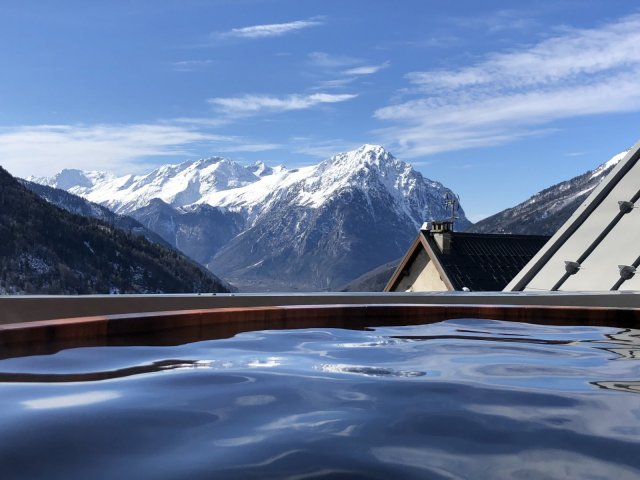 Bain nordique du spa du V de Vaujany